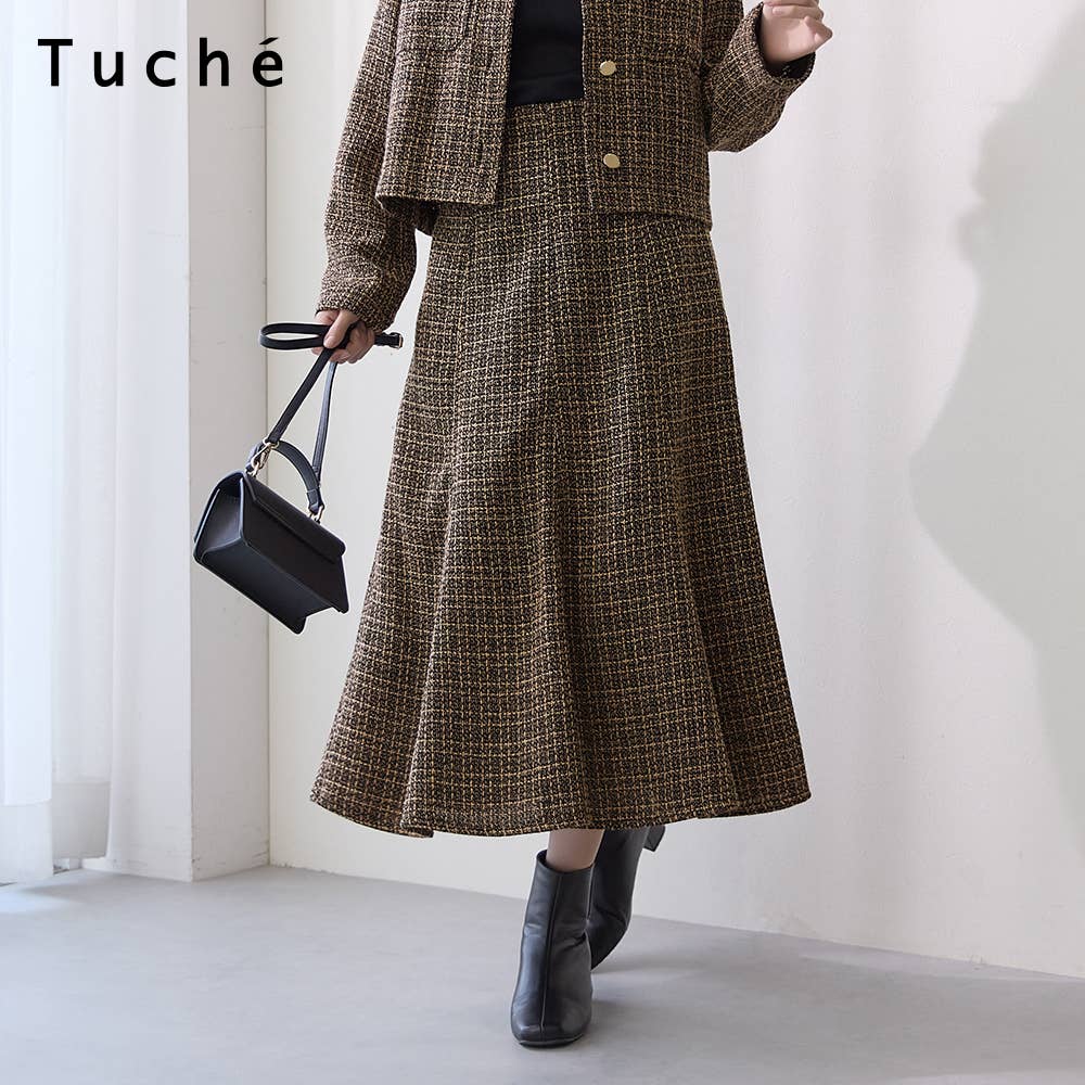 【7DAYS LOOKS】ツイードロングスカート【SALE】